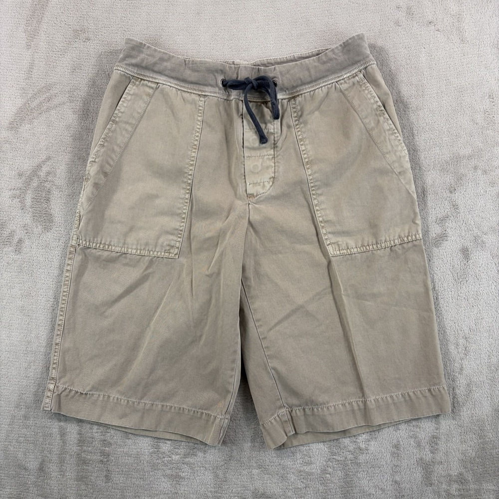 James Perse Canvas Patch Pocket‎ Drawstring Shorts in Beige Men Small 1 (30x12)